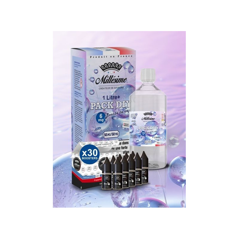 PACK BASE DIY 50PG/50VG 1 LITRE - Millésime