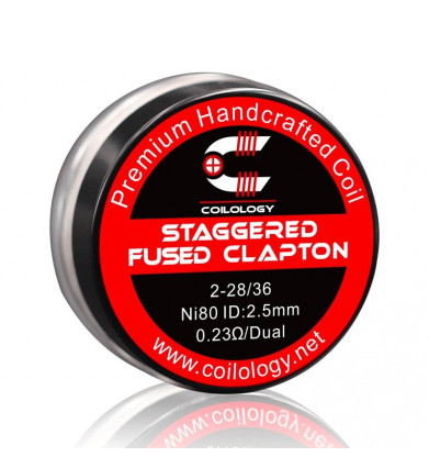 Pack 2 Handcrafted Staggered Fused Clapton Coilology - Dual 0.23 ohm