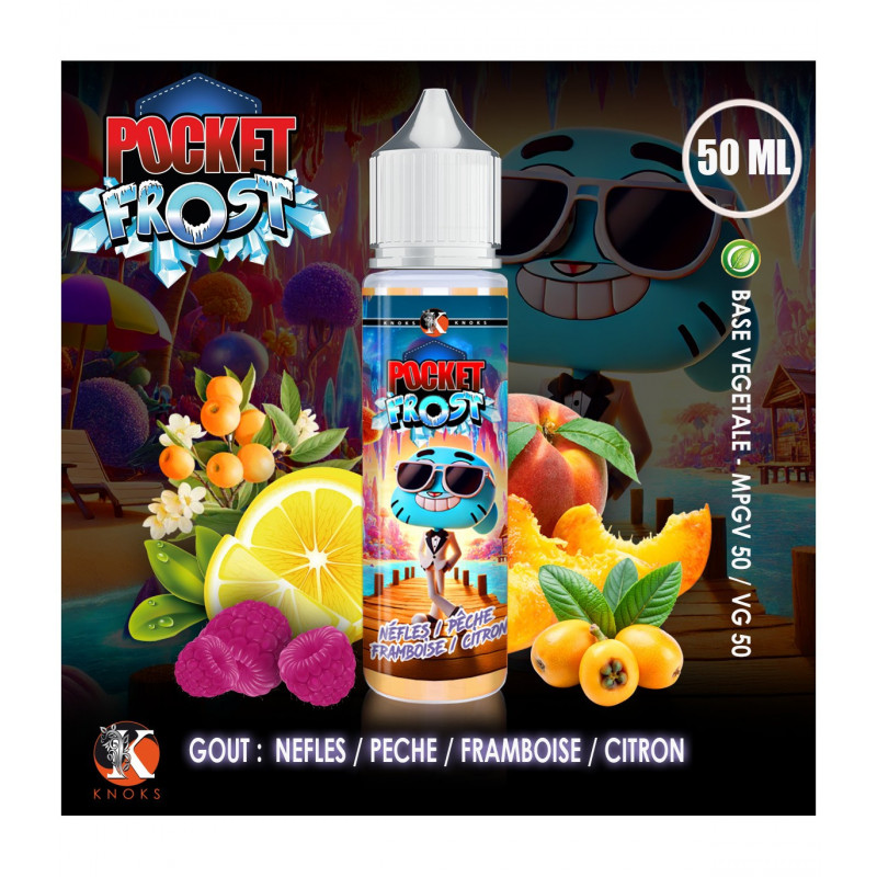Knoks Pocket Frost 50 ml - Nèfles / Pêche / Framboise / Citron